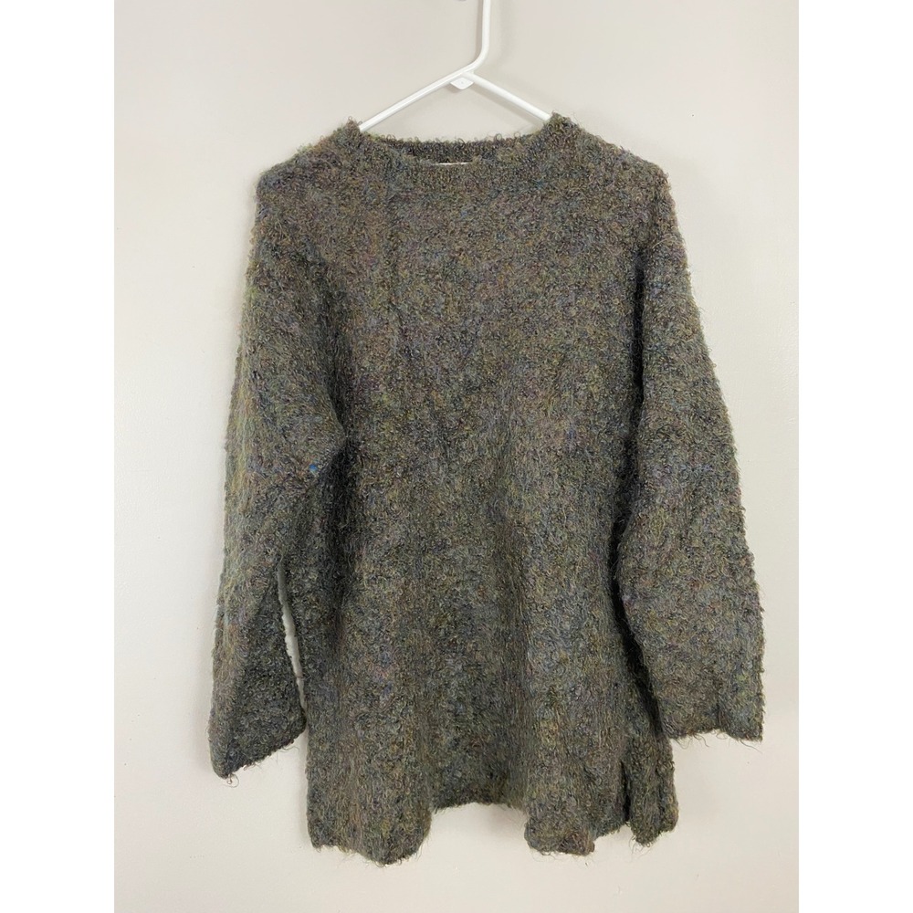 Jones New York Sport Sweater Womens Large Mohair Wool Blend Fuzzy Fall colors